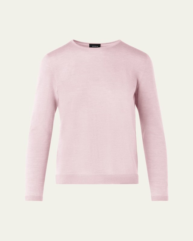 Cashmere-Silk Fine Gauge Seamless Knit Sweater